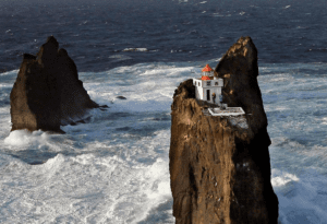Európai világítótornyok 11 Þrídrangar, Izland